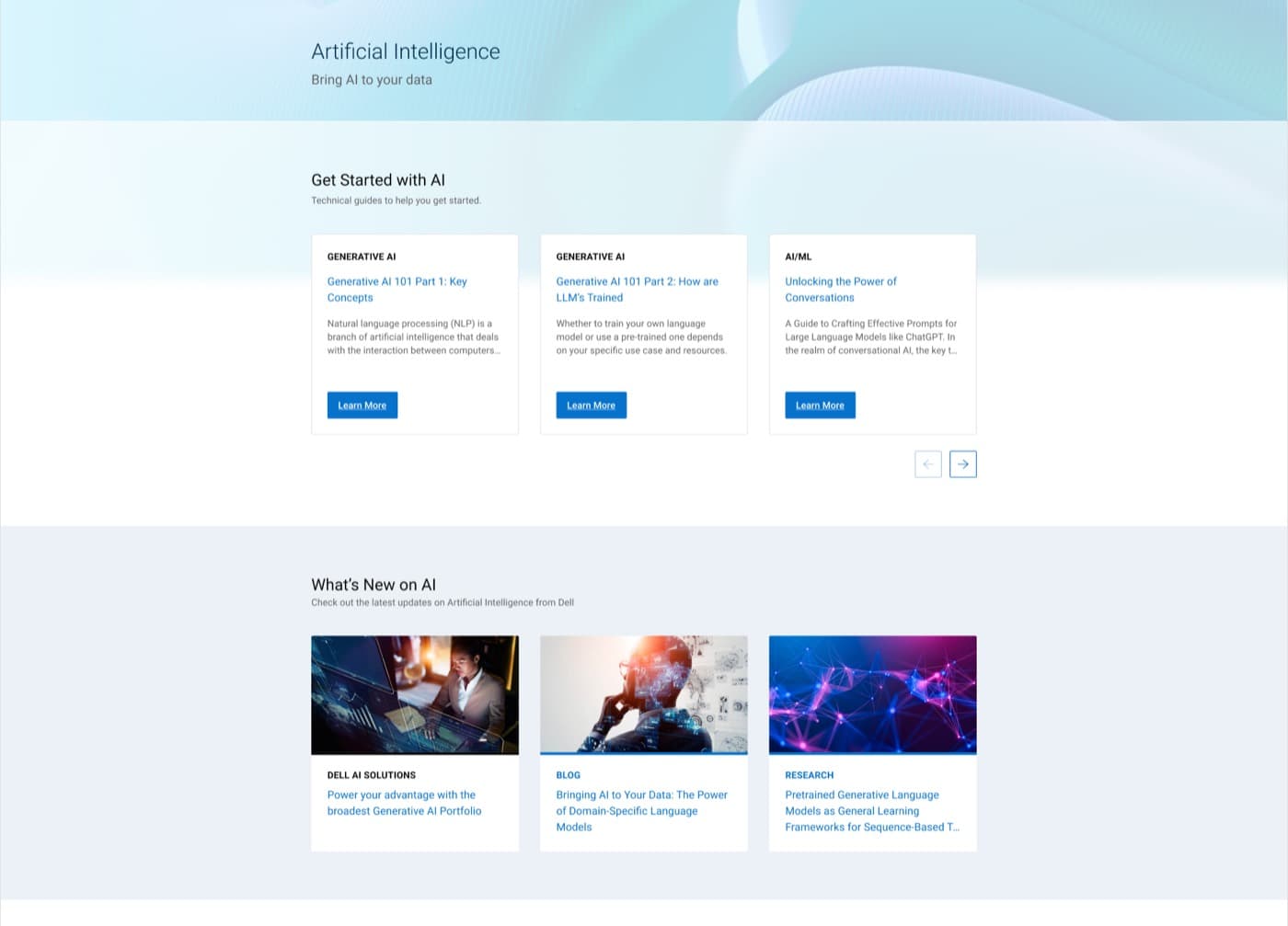 Artificial intelligence section